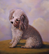 Muffin Robinson, Esq. canine portrait in oil on canvas